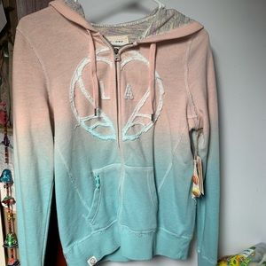 LA Hearts Hooded Sweatshirt w Zipper